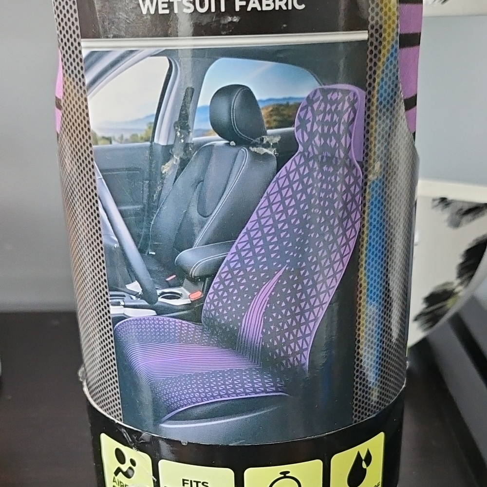 Purple Wetsuit Fabric Car Seat Cover